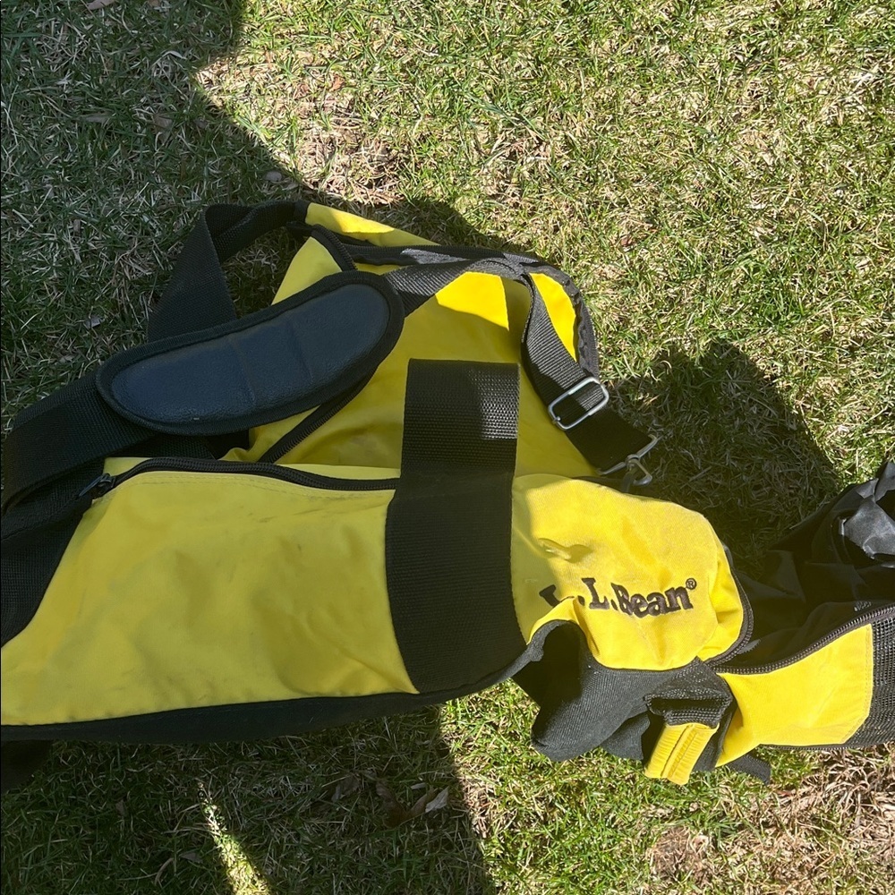 L.L. Bean Black and Yellow Travel Duffel small